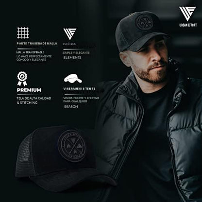 Urban Effort Trucker Hat para hombre – Gorra de béisbol con parte t...