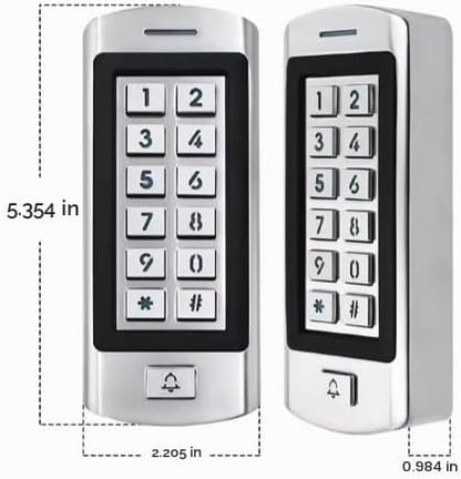 Kit de sistema de control de acceso para puerta de acero inoxidable...