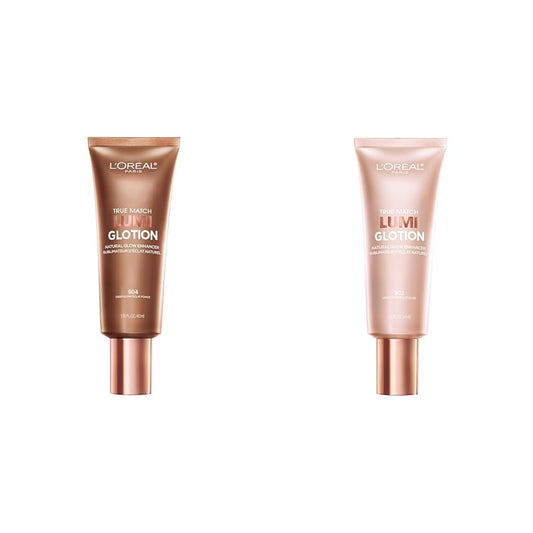 L'Oréal Paris Lumi Glotion - Paquete de iluminador y bronceador...