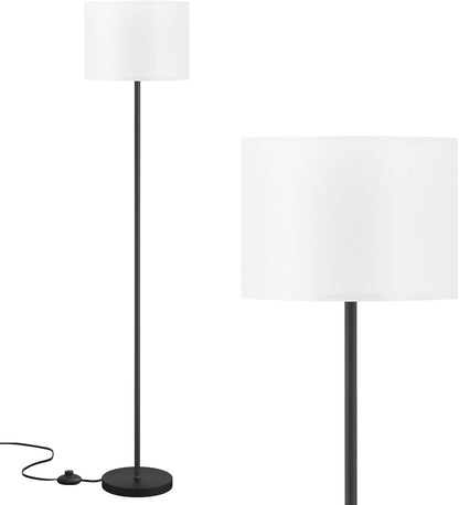 Lámpara de pie moderna de diseño simple con pantalla blanca e inter...