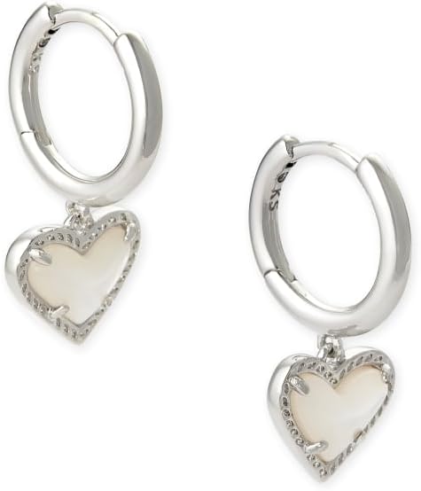 Kendra Scott Ari Aretes de botón en forma de corazón para mujer, jo...