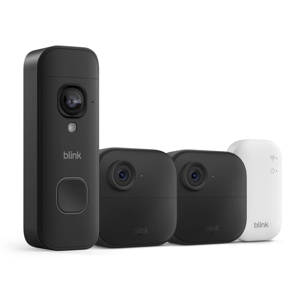 Blink Outdoor 4 y Videotimbre inalámbrico 2K+ (último modelo): cáma...