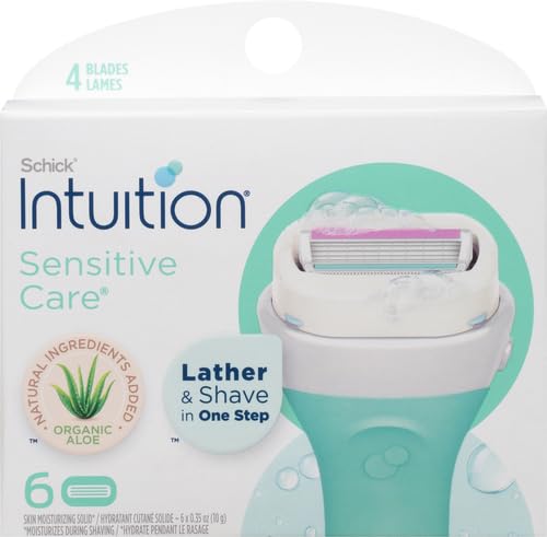 INTUITION Schick - Recambio de cuchillas de afeitar para piel sensi...