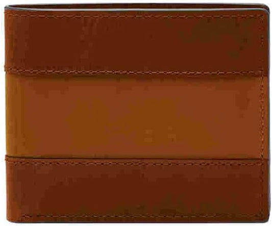 Fossil Everett - Billetera plegable de piel con tapa para identific...