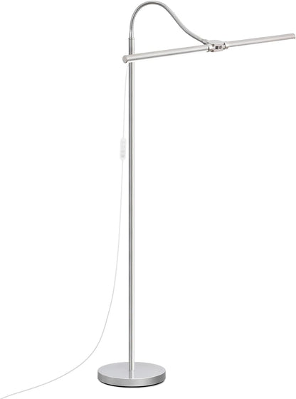 Lámpara de pie brillante, lámpara de pie LED plateada de 18W\/2000L...