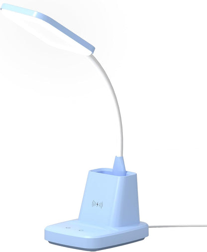 Sailstar - Lámpara de escritorio LED con carga inalámbrica de 10 W...