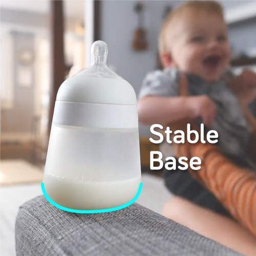 Nanobebe - Biberón de silicona flexible, anticólicos, sensación nat...