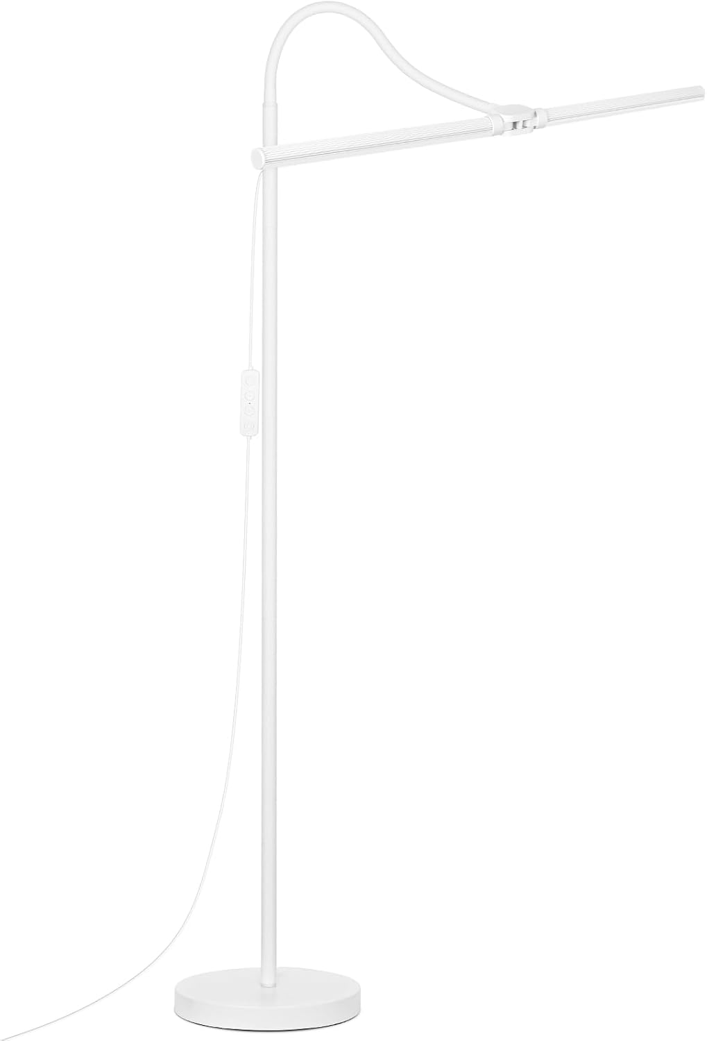 Lámpara de pie blanca, lámpara de pie LED brillante de 18 W\/2000 l...