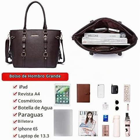 Montana West - Juego de 3 piezas de bolsos para mujer: bolso de man...