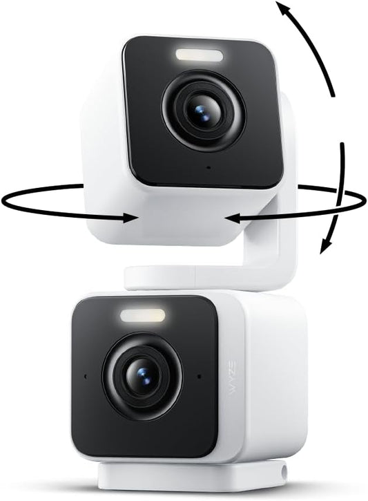 WYZE Duo Cam Pan IP65 2K 360° Pan\/Tilt Cámara de seguridad intelig...