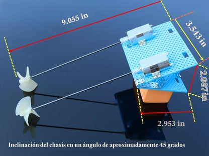 Kit de barco RC 2.4G con motor y hélice, modelo de barco de control...