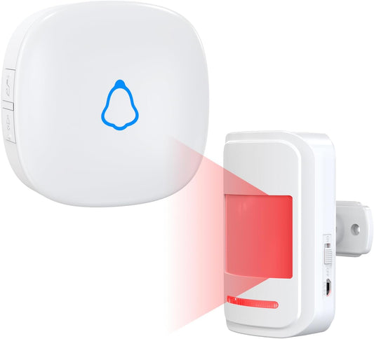 METAK - Timbre de puerta con sensor de movimiento, alarma inalámbri...