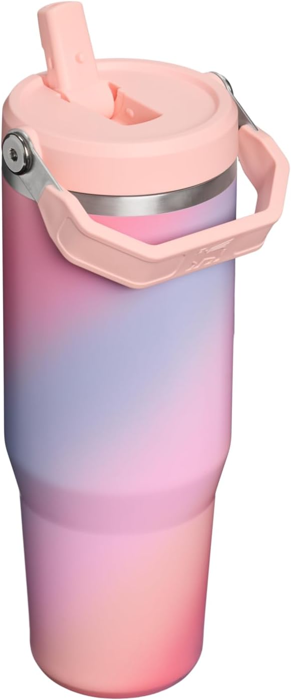 STANLEY IceFlow 2.0 - Vaso con pajita, 30 onzas, diseño de espiral...