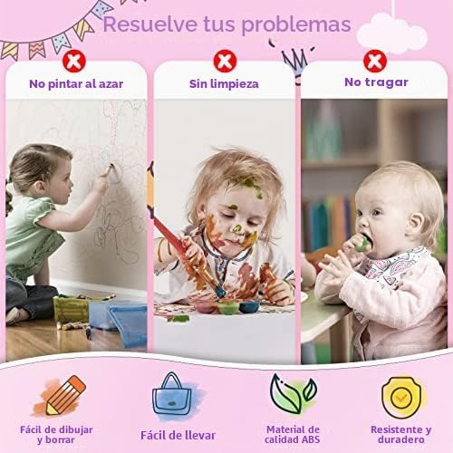 Kikidex Juguetes para niños de 1 a 3 años, tablero magnético de dib...