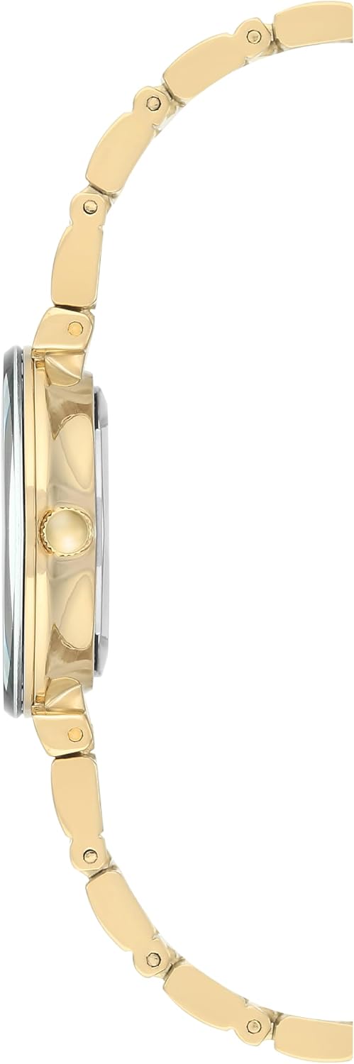 Anne Klein Reloj de pulsera con esfera de diamante genuino para mujer