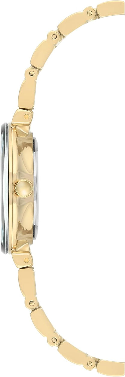 Anne Klein Reloj de pulsera con esfera de diamante genuino para mujer