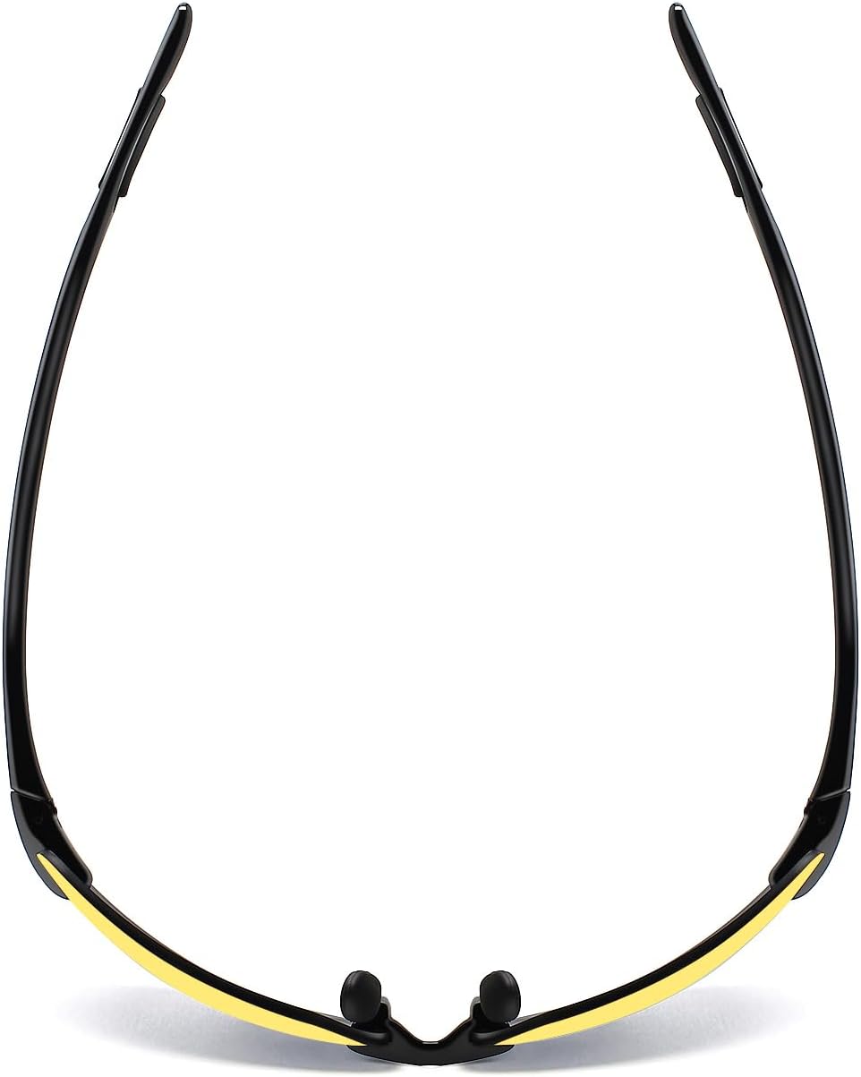 JULI Gafas de sol deportivas para hombres y mujeres, marco Tr90 sin...
