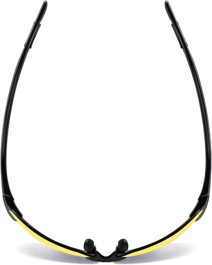 JULI Gafas de sol deportivas para hombres y mujeres, marco Tr90 sin...