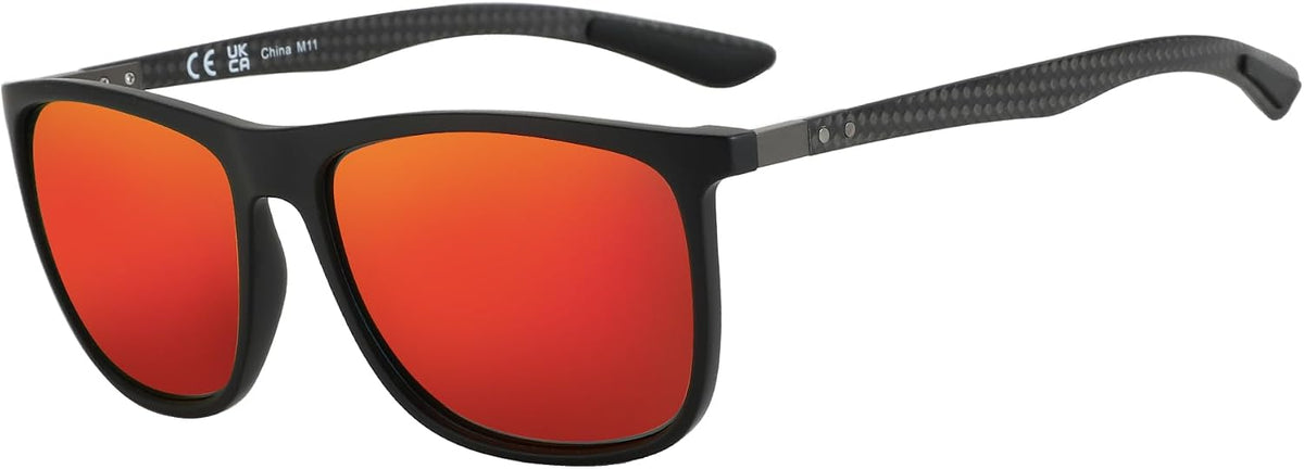 ZENOTTIC Gafas de sol polarizadas cuadradas para hombre, ultraliger...
