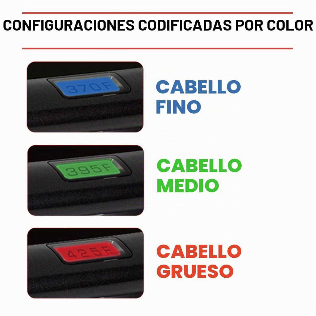 Plancha de pelo con plancha plana de 1" de cerámica con infusión de...