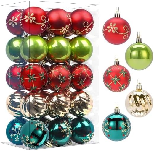 SHareconn - Bolas de árbol de Navidad, 30 unidades de 2.36 pulgadas...