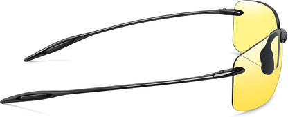 JULI Gafas de sol deportivas para hombres y mujeres, marco Tr90 sin...