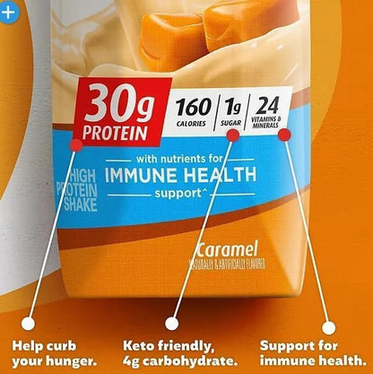 Premier Protein Premier Caramel - Batido alto en proteínas, 11 onza...