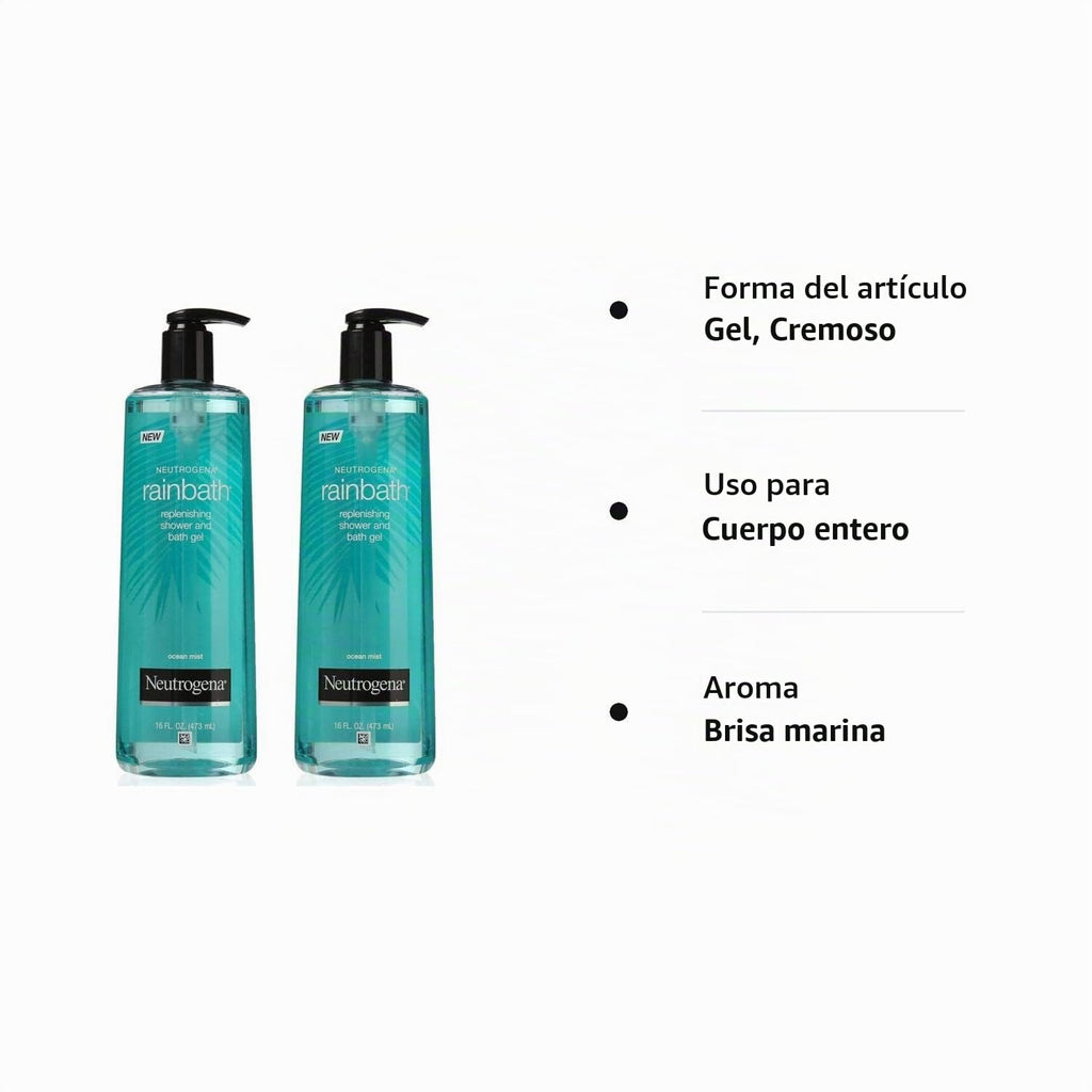 Neutrogena Rainbath Gel de ducha y baño Ocean Mist de 16 onzas (16....