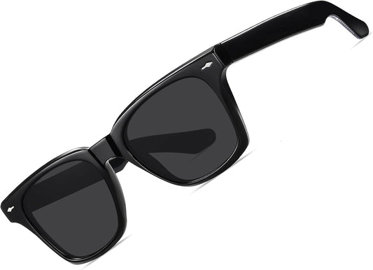 CARFIA Lentes de sol polarizados retro para hombre, protección UV40...