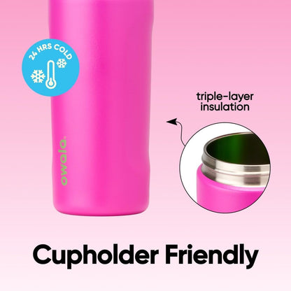 Owala FreeSip - Botella de agua de acero inoxidable para niños, 16...