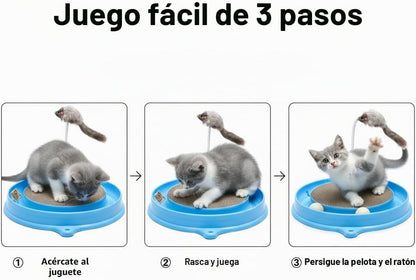 AUOON - Juguete rascador para gatos con pista de bolas para gatos d...