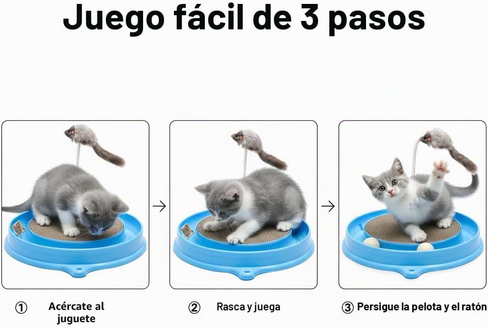 AUOON - Rascador de juguete para gatos y gatitos de interior, color...