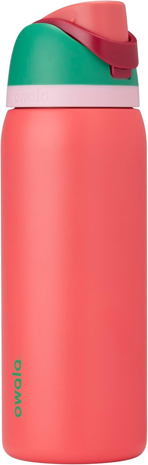 Owala FreeSip - Botella de agua de acero inoxidable, 32 onzas, camp...