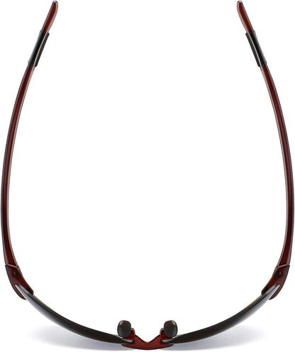 JULI Gafas de sol deportivas para hombres y mujeres, marco Tr90 sin...