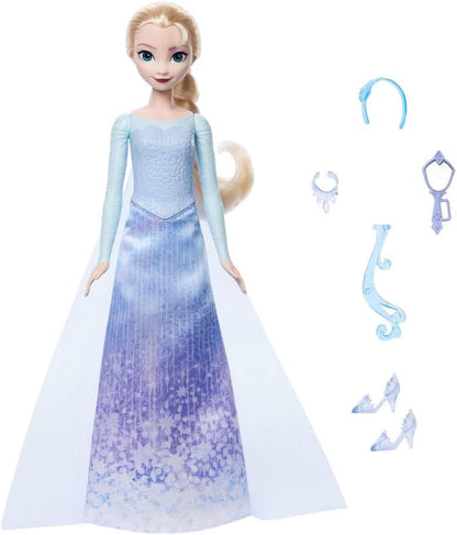 Mattel Disney Frozen Muñeca de moda de Elsa con función Spin &amp;...