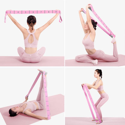 Paquete de 2 correas de yoga con 11 bucles, bandas elásticas ajusta...