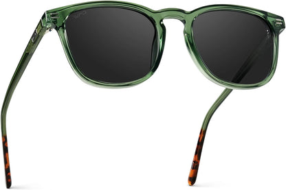 WMP Eyewear - Gafas de sol polarizadas modernas y redondas para hom...
