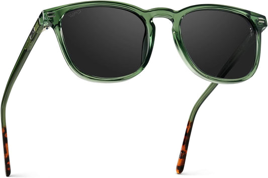 WMP Eyewear - Gafas de sol polarizadas modernas y redondas para hom...