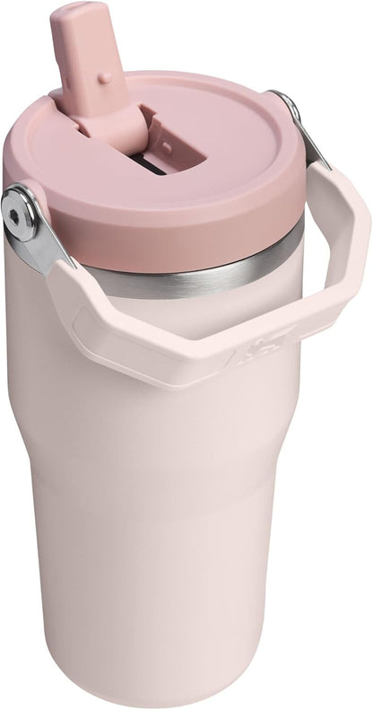 STANLEY IceFlow 2.0 - Vaso con pajita, 20 onzas, cuarzo rosa | Asa...