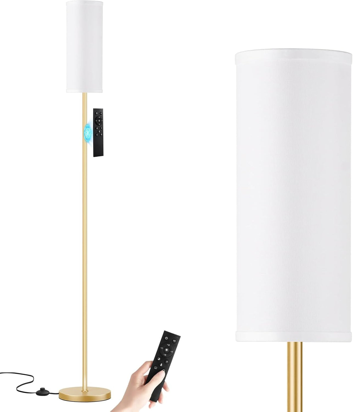 Ambimall - Lámparas de pie de 64'' para sala de estar con c...