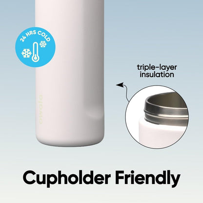 Owala FreeSip - Botella de agua de acero inoxidable de 24 oz Iced B...
