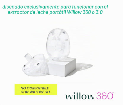 Willow - Bridas de extractor de leche 360 - Escudo de pecho de 0.82...