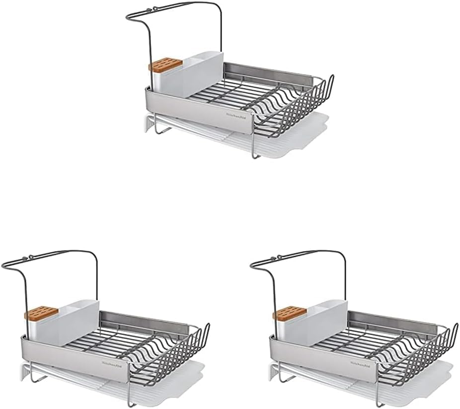 KitchenAid Escurridor de platos expandible de tamaño completo compa...