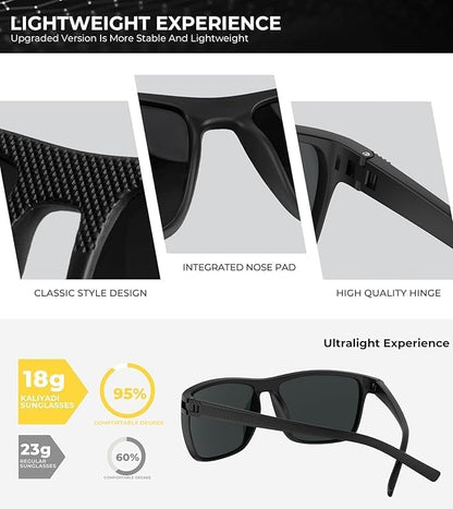 KALIYADI Gafas de sol polarizadas para hombre, gafas de sol clásica...