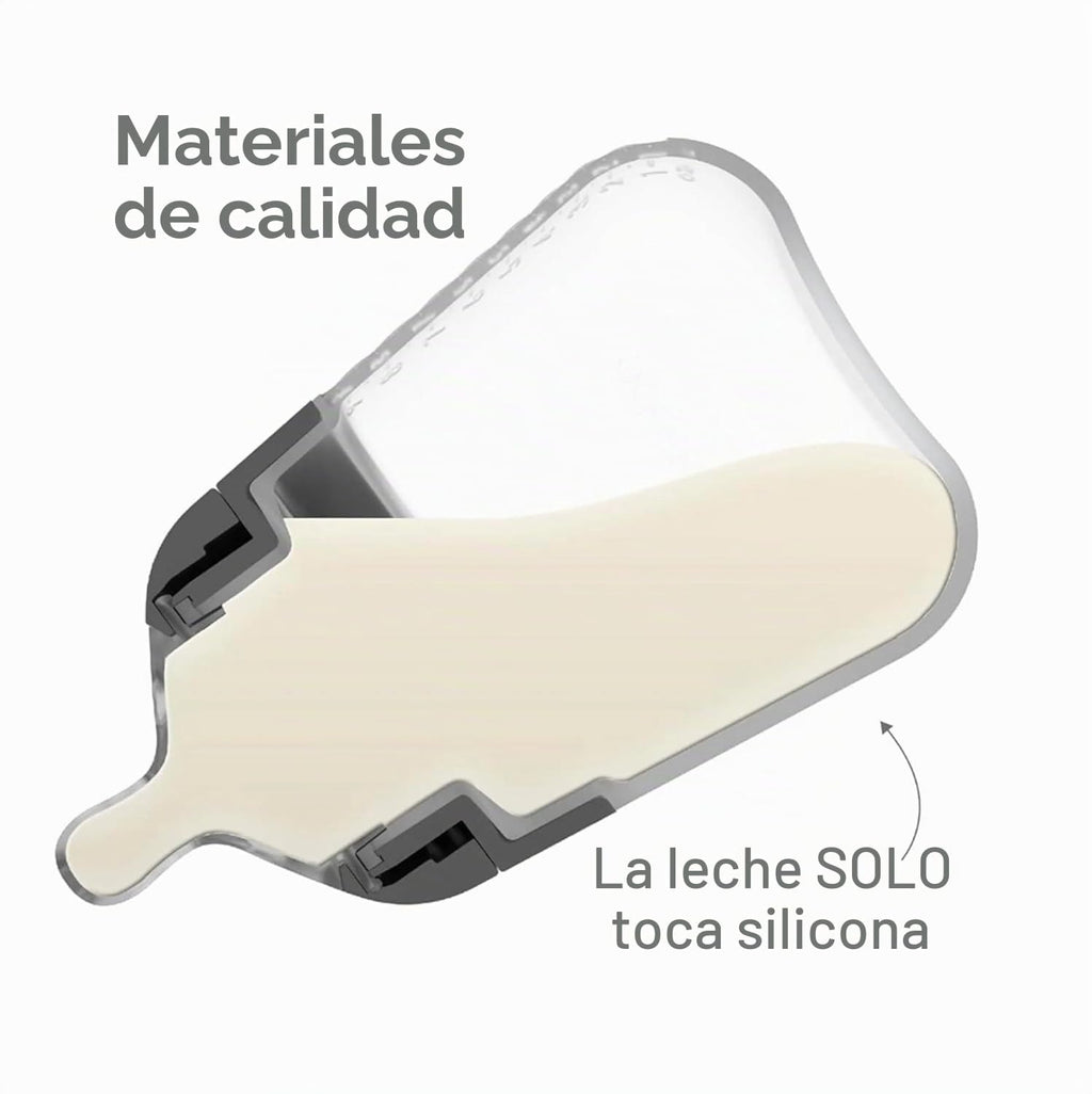Nanobebe Biberón de silicona flexible, anticólicos, tacto natural,...