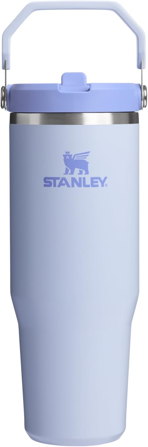 STANLEY IceFlow 2.0 - Vaso de paja abatible, 30 onzas, gota de rocí...