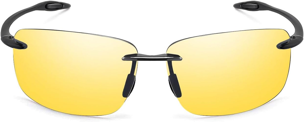 JULI Gafas de sol deportivas para hombres y mujeres, marco Tr90 sin...