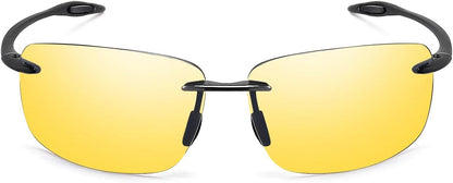 JULI Gafas de sol deportivas para hombres y mujeres, marco Tr90 sin...
