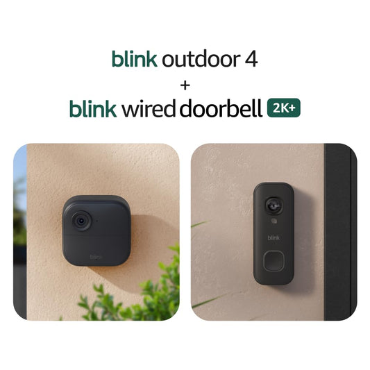 Blink Outdoor 4 y Wired Doorbell 2K+ (modelo más nuevo) \u2014 Cáma...