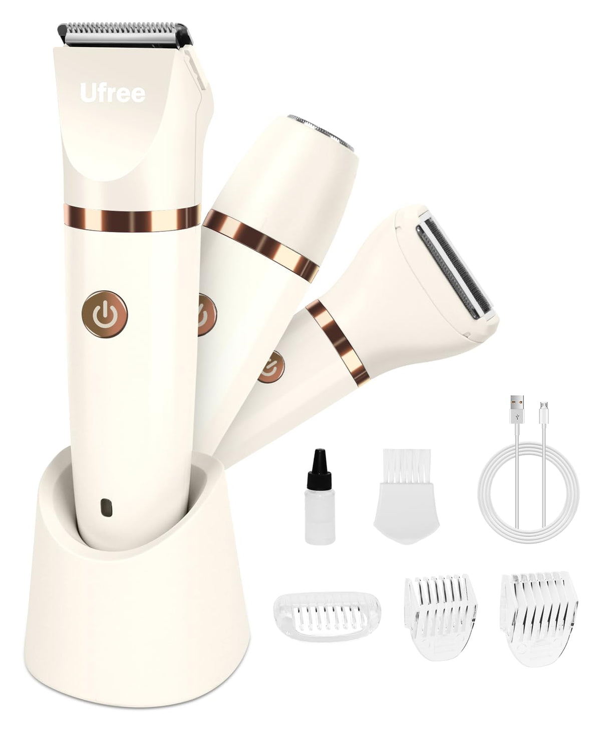 Ufree Maquinilla de Afeitar Eléctrica 3 en 1 para Mujer, Regalos pa...
